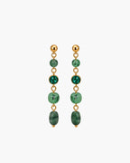 Boucle d'Oreille Amber Doré Vert